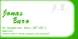 jonas buro business card